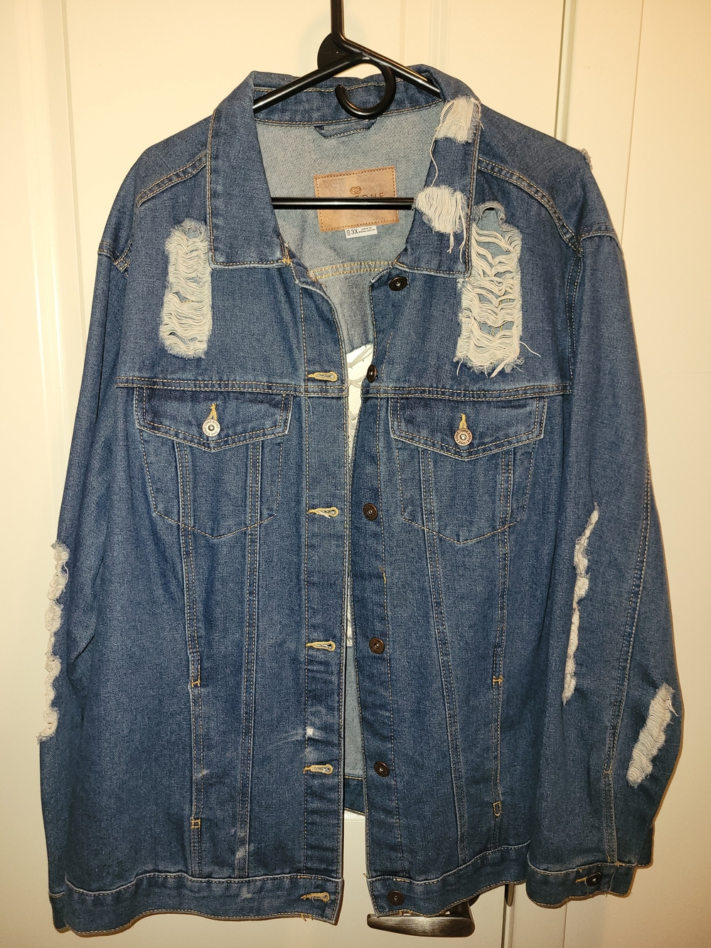 Onesole Distressed Blue Denim Jacket